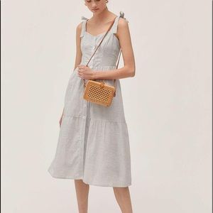 Striped midi dress; worn once or twice